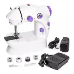 Dual Speed Portable Mini Electric Pedal Sewing Machine With Power Adapter