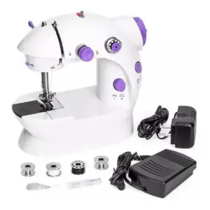 Portable Mini Sewing Machine Household Electric Crafting Mending Machine with Foot Pedal And Light