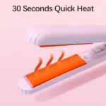 Mini Hair Straightener Hairstyling Iron Heating Curler For Women And Men 30 Sec Quick Heat