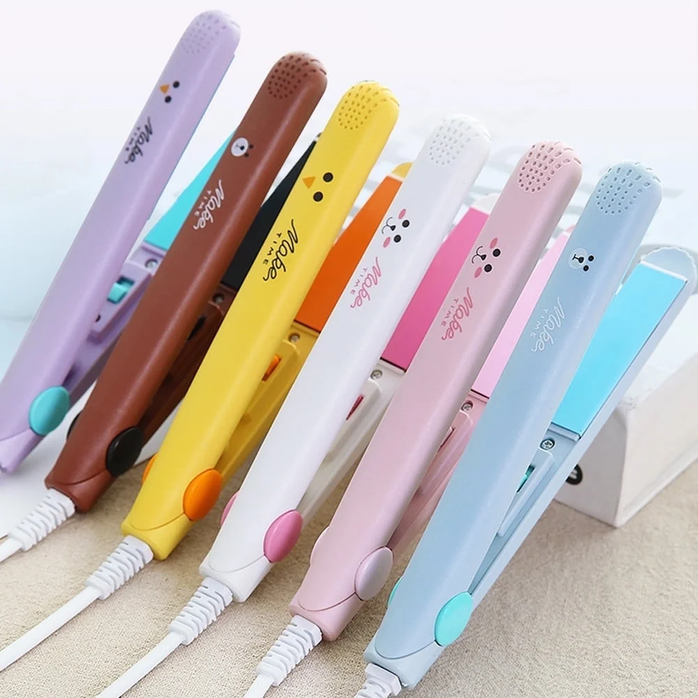 Mini Hair Straightener Hairstyling Iron Heating Curler For Women And Men All