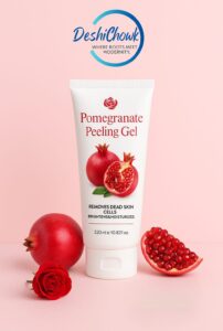 Pomegranate Peeling Gel | ISO Approved | 100% Authentic | Brightening Face & Body Exfoliating Gel 320 ml