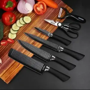 Kitchen tools Zepter 6 Pcs Knife Set Non-Stick Coating Stainless Steel