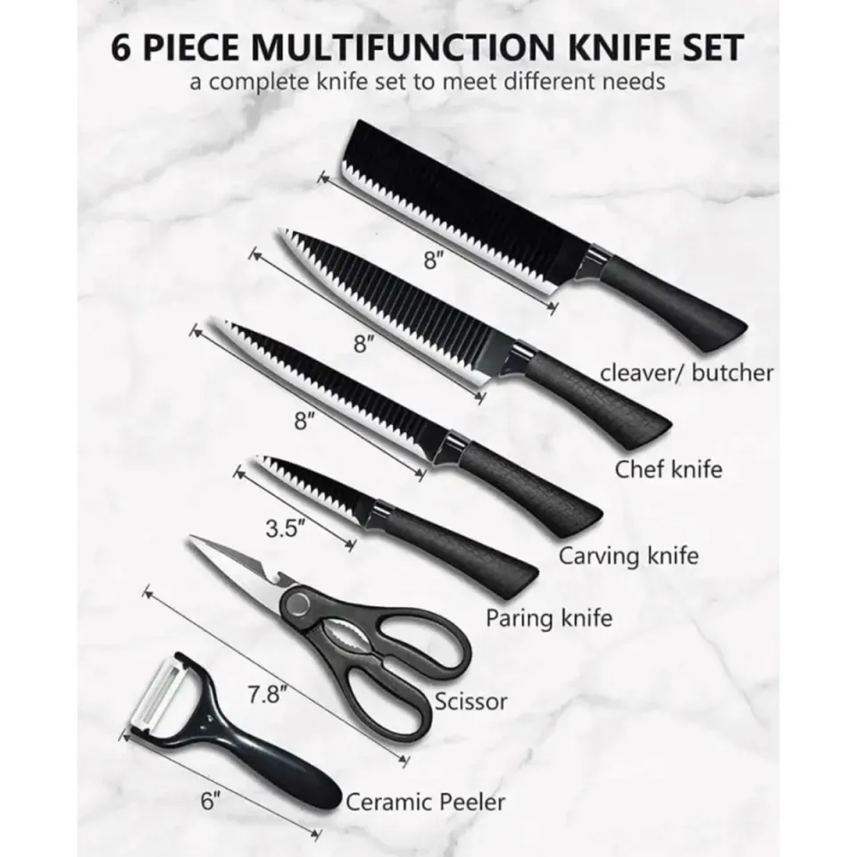 Stainless Steel Zepter Knife 6 Pcs Set For Kitchen In One Size Details